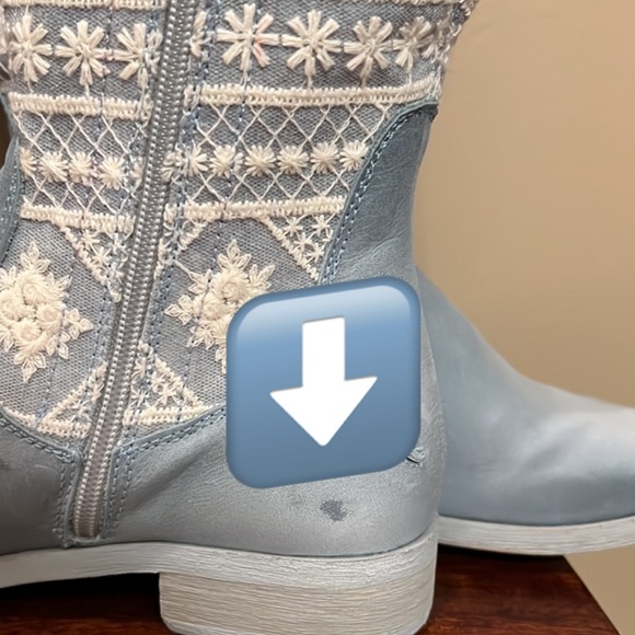 64. Free People Bren Crochet Tall Boot in Calm Waters, Size 7 - Picture 8 of 17